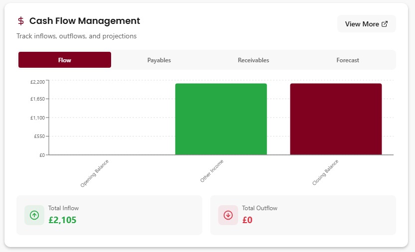 AmalERP UK Cash Flow Management - Forecasting & Analytics
