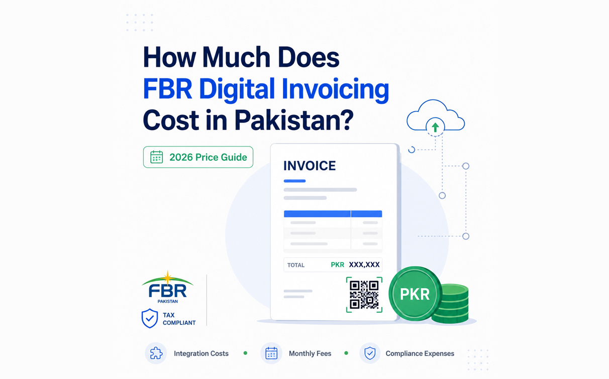 How much does FBR digital invoicing cost in Pakistan — 2026 price guide showing integration costs, monthly fees, and compliance expenses