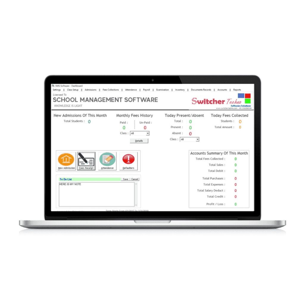 Switcher Techno School Management Software for smarter education management